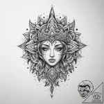 Tattoo sketch blessed spirit, concept art for… – tattoo sketch (№1759801184_0, 07.10.2025 01:39) — tattoovalue.net