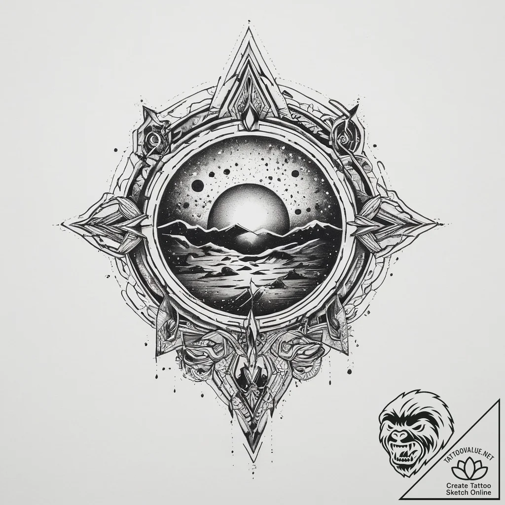 Tattoo sketch cosmic soil, artistic tattoo sk... - tattoo sketch (№1759802052_0, 07.10.2025 01:54) — tattoovalue.net