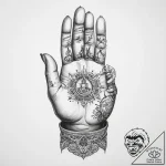 Tattoo sketch buddha’s hand mudra – tattoo sketch (№1759802485_0, 07.10.2025 02:01) — tattoovalue.net