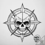 Tattoo sketch punk anarchy sign with a skull,… – tattoo sketch (№1759803570_0, 07.10.2025 02:19) — tattoovalue.net