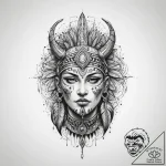 Tattoo sketch shaman, tattoo sketch design, o… – tattoo sketch (№1759804651_0, 07.10.2025 02:37) — tattoovalue.net