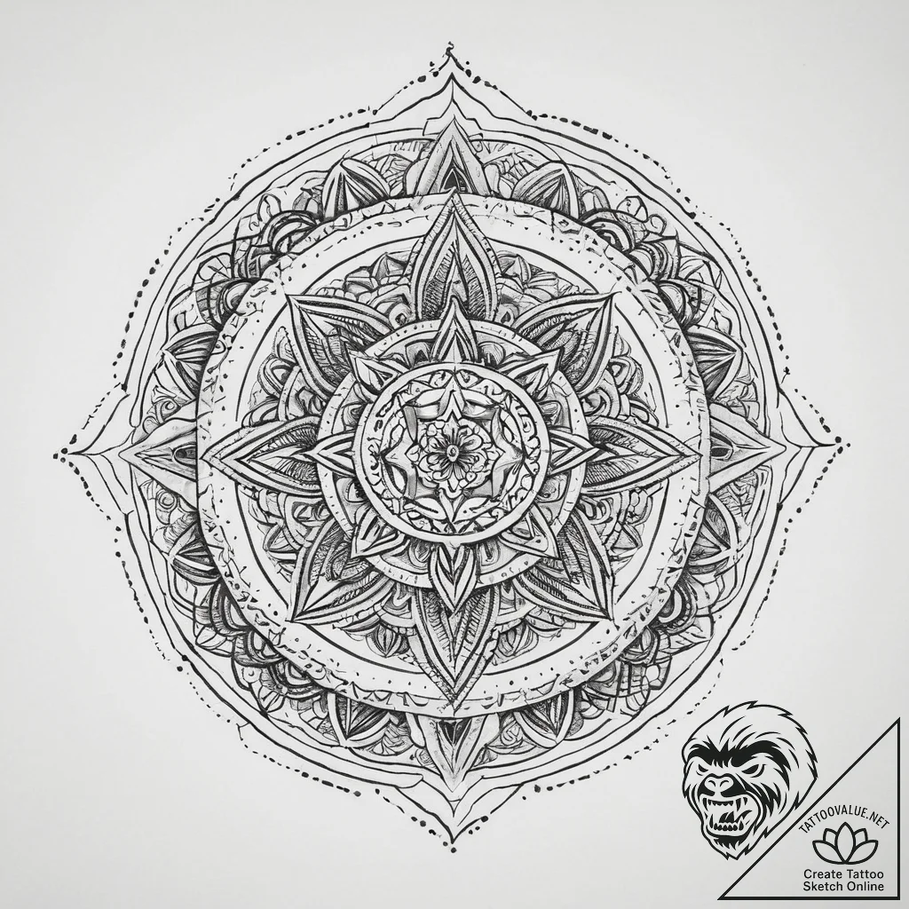 Tattoo sketch religious offering, ink illustr... - tattoo sketch (№1759805516_0, 07.10.2025 02:51) — tattoovalue.net