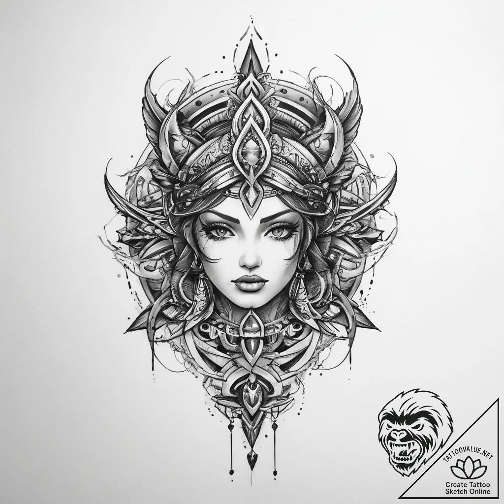 Tattoo sketch energy - tattoo sketch (№1759806170_0, 07.10.2025 03:02) — tattoovalue.net