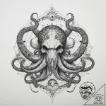 Tattoo sketch cosmic kraken, tattoo drawing o… – tattoo sketch (№1759806817_0, 07.10.2025 03:13) — tattoovalue.net