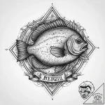 Tattoo sketch puns a bluegill that says “i’m… – tattoo sketch (№1759807034_0, 07.10.2025 03:17) — tattoovalue.net