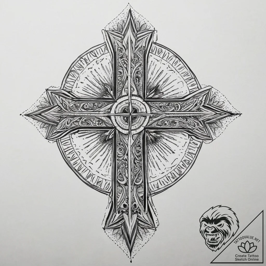Tattoo sketch holy life, concept art for tatt... - tattoo sketch (№1759808552_0, 07.10.2025 03:42) — tattoovalue.net