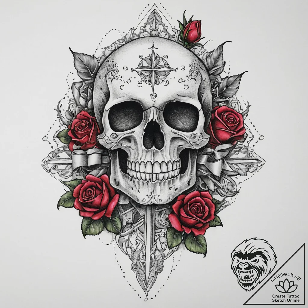 Tattoo sketch cosmic essence, artistic tattoo... - tattoo sketch (№1759808985_0, 07.10.2025 03:49) — tattoovalue.net