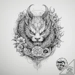 Tattoo sketch cycling with a heart rate line,… – tattoo sketch (№1759810730_0, 07.10.2025 04:18) — tattoovalue.net