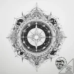 Tattoo sketch cosmic story – tattoo sketch (№1759810947_0, 07.10.2025 04:22) — tattoovalue.net