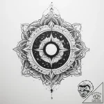 Tattoo sketch blessed universe – tattoo sketch (№1759811163_0, 07.10.2025 04:26) — tattoovalue.net