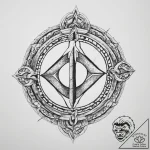 Tattoo sketch ehwaz rune with a moon, tattoo… – tattoo sketch (№1759812466_0, 07.10.2025 04:47) — tattoovalue.net
