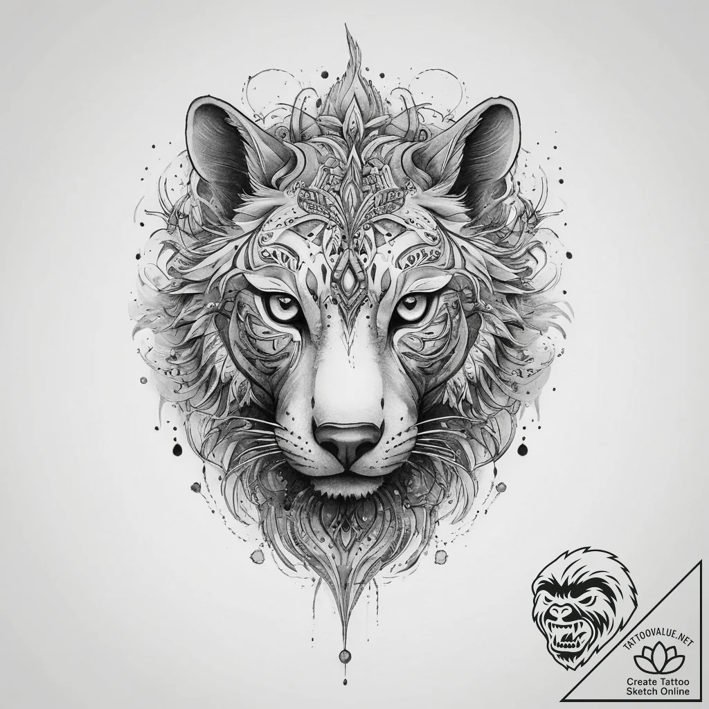 Tattoo sketch a symbolic animal, tattoo drawi... - tattoo sketch (№1759812683_0, 07.10.2025 04:51) — tattoovalue.net
