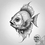 Tattoo sketch hatchetfish – tattoo sketch (№1759813769_0, 07.10.2025 05:09) — tattoovalue.net