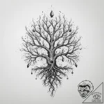 Tattoo sketch cosmic root, ink illustration f… – tattoo sketch (№1759814207_0, 07.10.2025 05:16) — tattoovalue.net