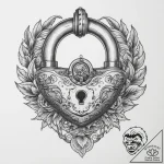 Tattoo hands with a lock, tattoo drawing outl… – tattoo sketch (№1759814424_0, 07.10.2025 05:20) — tattoovalue.net
