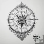 Tattoo sketch sundial with a quote – tattoo sketch (№1759814855_0, 07.10.2025 05:27) — tattoovalue.net