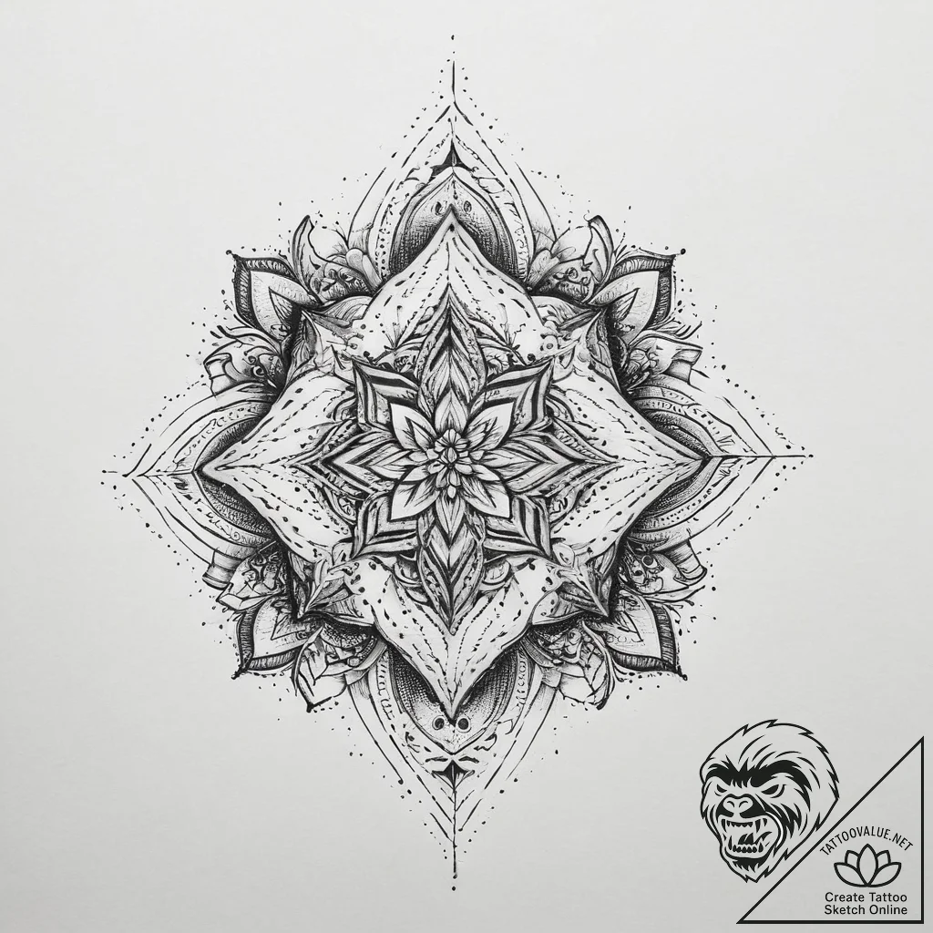Tattoo sketch узор из штрихов, tattoo line ar... - tattoo sketch (№1759815502_0, 07.10.2025 05:38) — tattoovalue.net