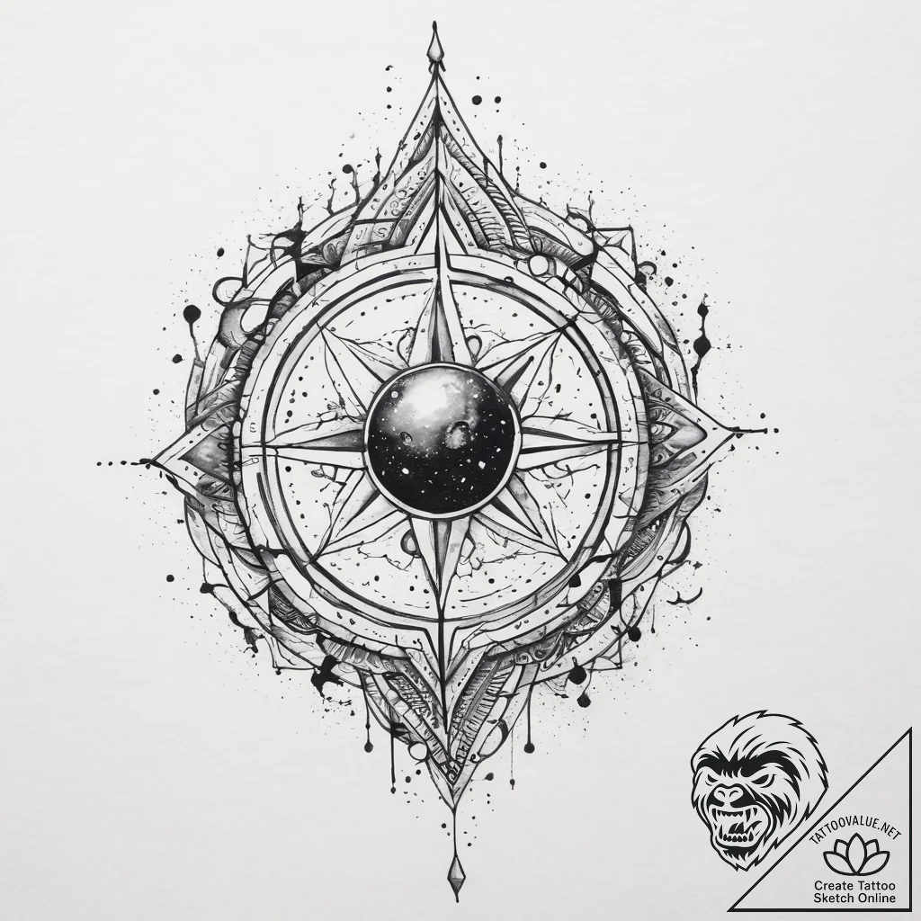 Tattoo sketch cosmic identity, tattoo sketch... - tattoo sketch (№1759815718_0, 07.10.2025 05:41) — tattoovalue.net