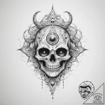 Tattoo sketch cosmic ghost – tattoo sketch (№1759816581_0, 07.10.2025 05:56) — tattoovalue.net