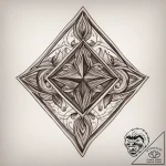 Tattoo sketch diamond tattoo, artistic tattoo… – tattoo sketch (№1759817907_0, 07.10.2025 06:18) — tattoovalue.net