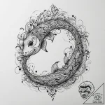 Tattoo sketch kuhli loach, ink illustration f… – tattoo sketch (№1759818344_0, 07.10.2025 06:25) — tattoovalue.net
