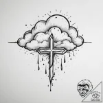 Tattoo sketch cloud with rain, concept art fo… – tattoo sketch (№1759818561_0, 07.10.2025 06:29) — tattoovalue.net