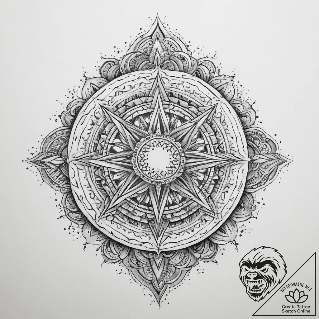 Tattoo sketch cosmic space, ink illustration... - tattoo sketch (№1759820091_0, 07.10.2025 06:54) — tattoovalue.net