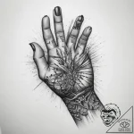 Tattoo sketch hands with a document, concept… – tattoo sketch (№1759821394_0, 07.10.2025 07:16) — tattoovalue.net
