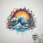 Tattoo sketch magical sound wave, ink illustr… – tattoo sketch (№1759821611_0, 07.10.2025 07:20) — tattoovalue.net