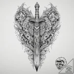 Tattoo sketch dagger, concept art for tattoo,… – tattoo sketch (№1759821827_0, 07.10.2025 07:23) — tattoovalue.net