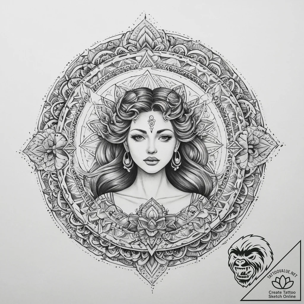 Tattoo sketch siren with a ship, tattoo drawi... - tattoo sketch (№1759822689_0, 07.10.2025 07:38) — tattoovalue.net