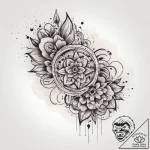 Tattoo sketch elegance, concept art for tatto… – tattoo sketch (№1759823552_0, 07.10.2025 07:52) — tattoovalue.net