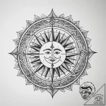 Tattoo sketch slavic spiral with a sun, tatto… – tattoo sketch (№1759823770_0, 07.10.2025 07:56) — tattoovalue.net