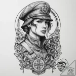 Tattoo sketch soldier with a key, tattoo flas… – tattoo sketch (№1759823988_0, 07.10.2025 07:59) — tattoovalue.net