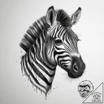 Tattoo sketch zebra, ink illustration for tat… – tattoo sketch (№1759824863_0, 07.10.2025 08:14) — tattoovalue.net