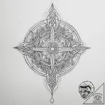 Tattoo sketch ogham with a celtic knot, artis… – tattoo sketch (№1759825727_0, 07.10.2025 08:28) — tattoovalue.net