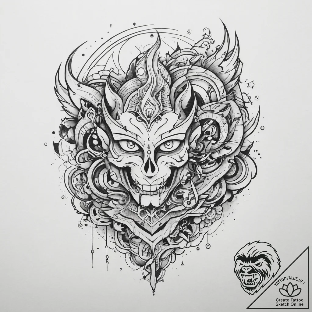 Abstract & conceptual magic, tattoo flash she... - tattoo sketch (№1759827240_0, 07.10.2025 08:54) — tattoovalue.net