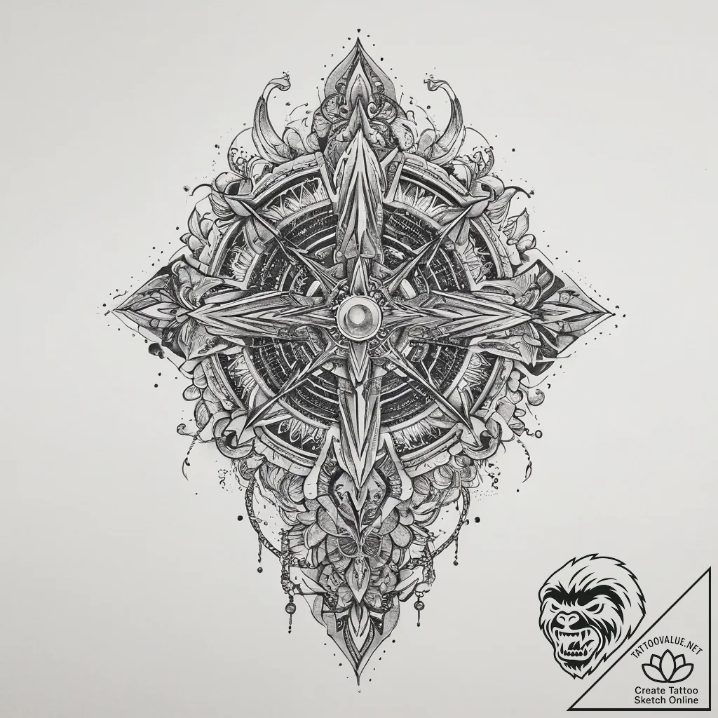 Tattoo sketch cosmic beginning, tattoo flash... - tattoo sketch (№1759827673_0, 07.10.2025 09:01) — tattoovalue.net