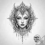 Tattoo sketch mystical essence – tattoo sketch (№1759829199_0, 07.10.2025 09:26) — tattoovalue.net