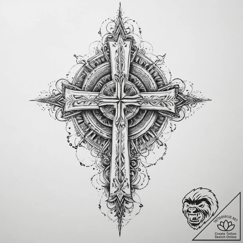 Tattoo sketch magical shadow, ink illustratio... - tattoo sketch (№1759830284_0, 07.10.2025 09:44) — tattoovalue.net