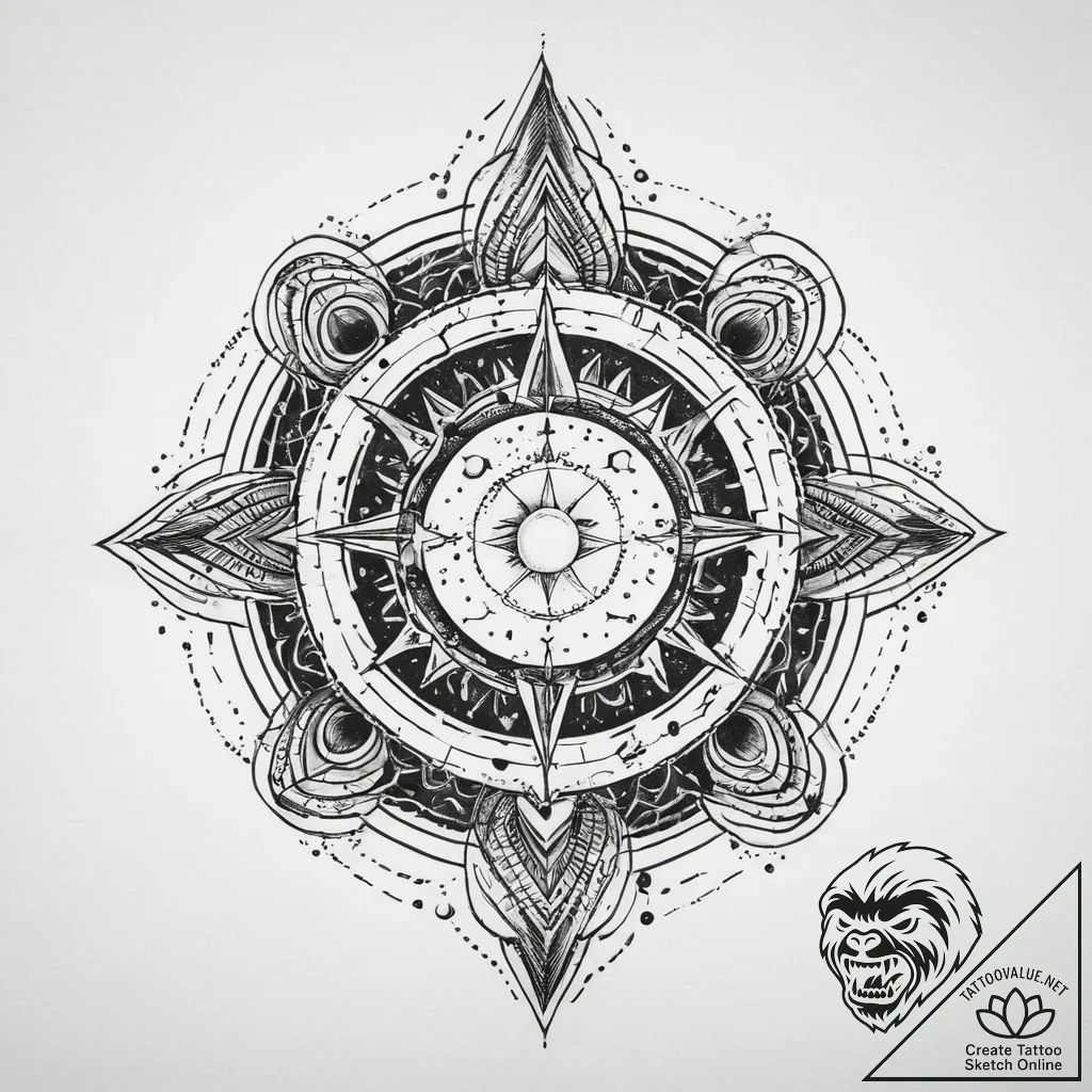 Tattoo sketch cosmic domain, concept art for... - tattoo sketch (№1759830723_0, 07.10.2025 09:52) — tattoovalue.net