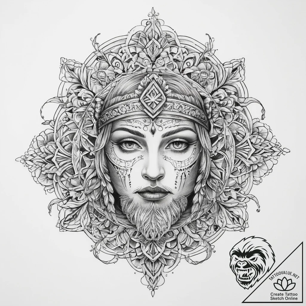 Slavic & eastern european folklore - tattoo sketch (№1759830940_0, 07.10.2025 09:55) — tattoovalue.net