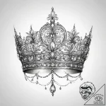 Tattoo sketch tiara – tattoo sketch (№1759831589_0, 07.10.2025 10:06) — tattoovalue.net