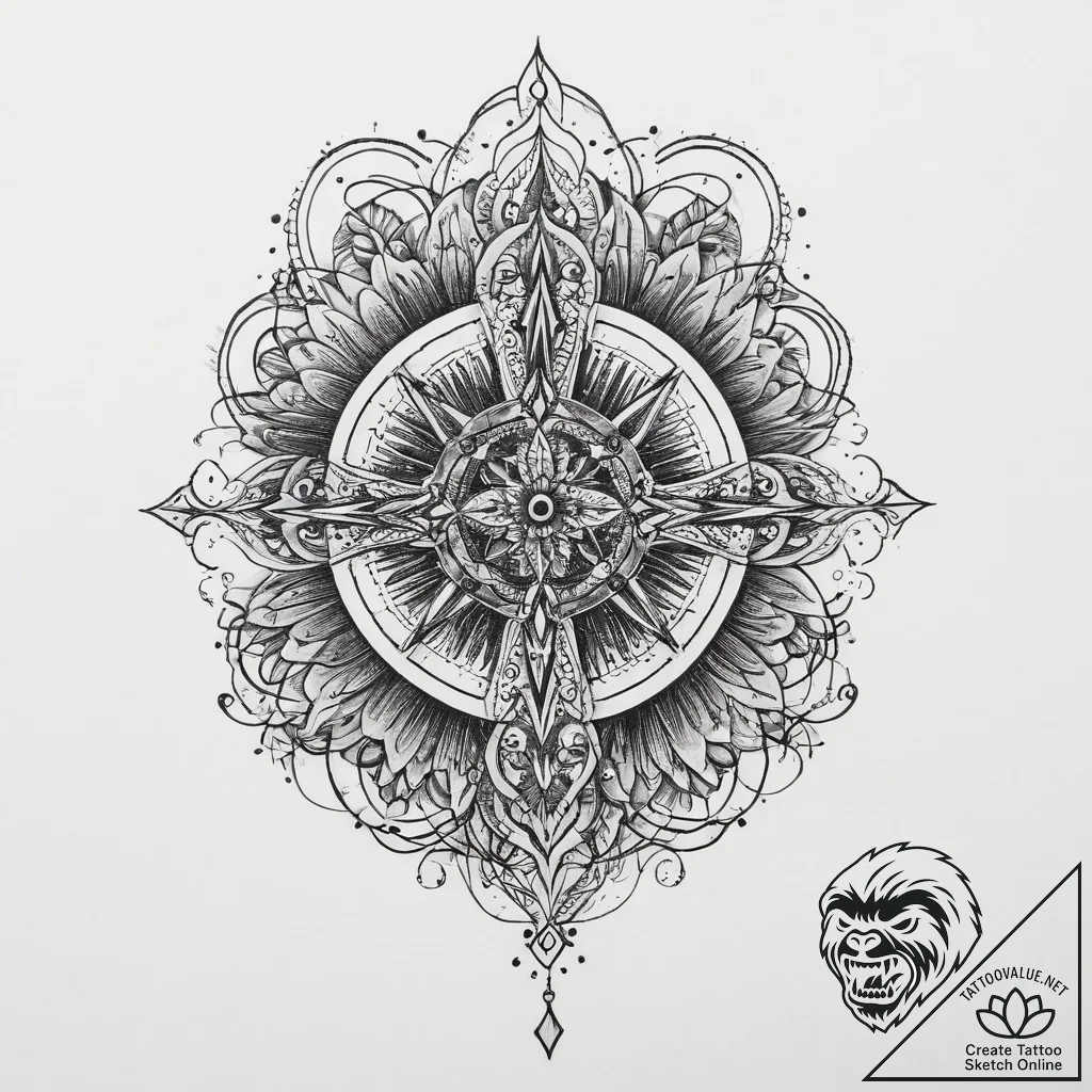 Tattoo sketch holy beginning, concept art for... - tattoo sketch (№1759832464_0, 07.10.2025 10:21) — tattoovalue.net