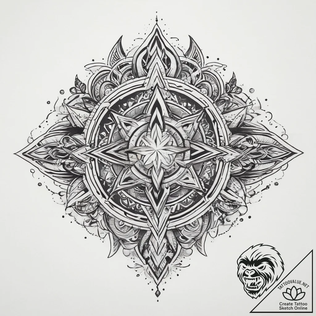Tattoo sketch cosmic fable, tattoo flash shee... - tattoo sketch (№1759833990_0, 07.10.2025 10:46) — tattoovalue.net