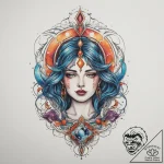 Tattoo sketch cosmic fount, tattoo sketch des… – tattoo sketch (№1759834426_0, 07.10.2025 10:53) — tattoovalue.net