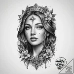 Tattoo sketch holy representation, artistic t… – tattoo sketch (№1759834859_0, 07.10.2025 11:00) — tattoovalue.net