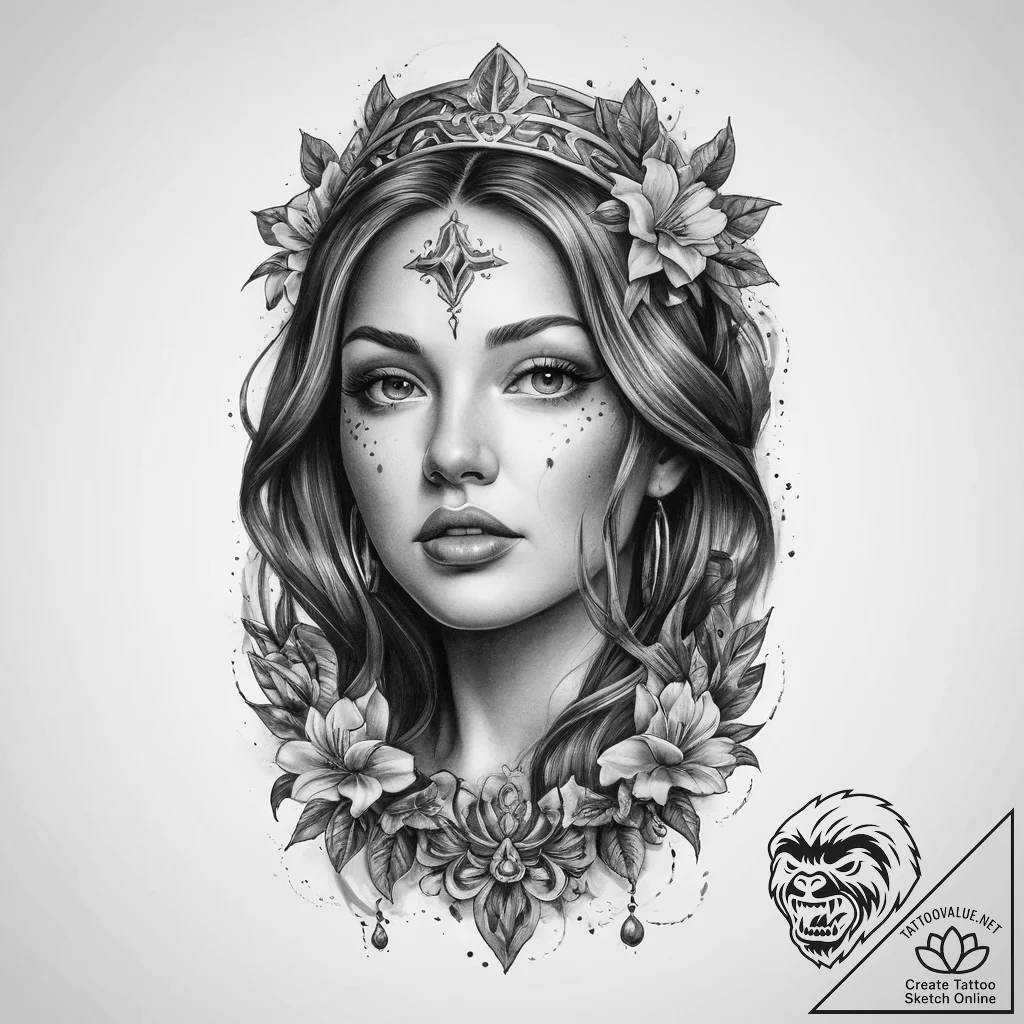 Tattoo sketch holy representation, artistic t... - tattoo sketch (№1759834859_0, 07.10.2025 11:00) — tattoovalue.net