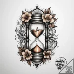 Tattoo sketch old hourglass with a flower, in… – tattoo sketch (№1759835076_0, 07.10.2025 11:04) — tattoovalue.net