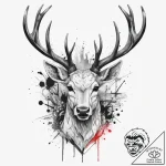 Tattoo sketch абстрактный олень, artistic tat… – tattoo sketch (№1759835294_0, 07.10.2025 11:08) — tattoovalue.net